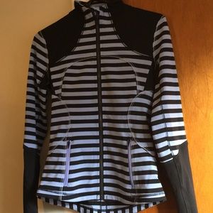 Lululemon black/lavender striped jacket size 4